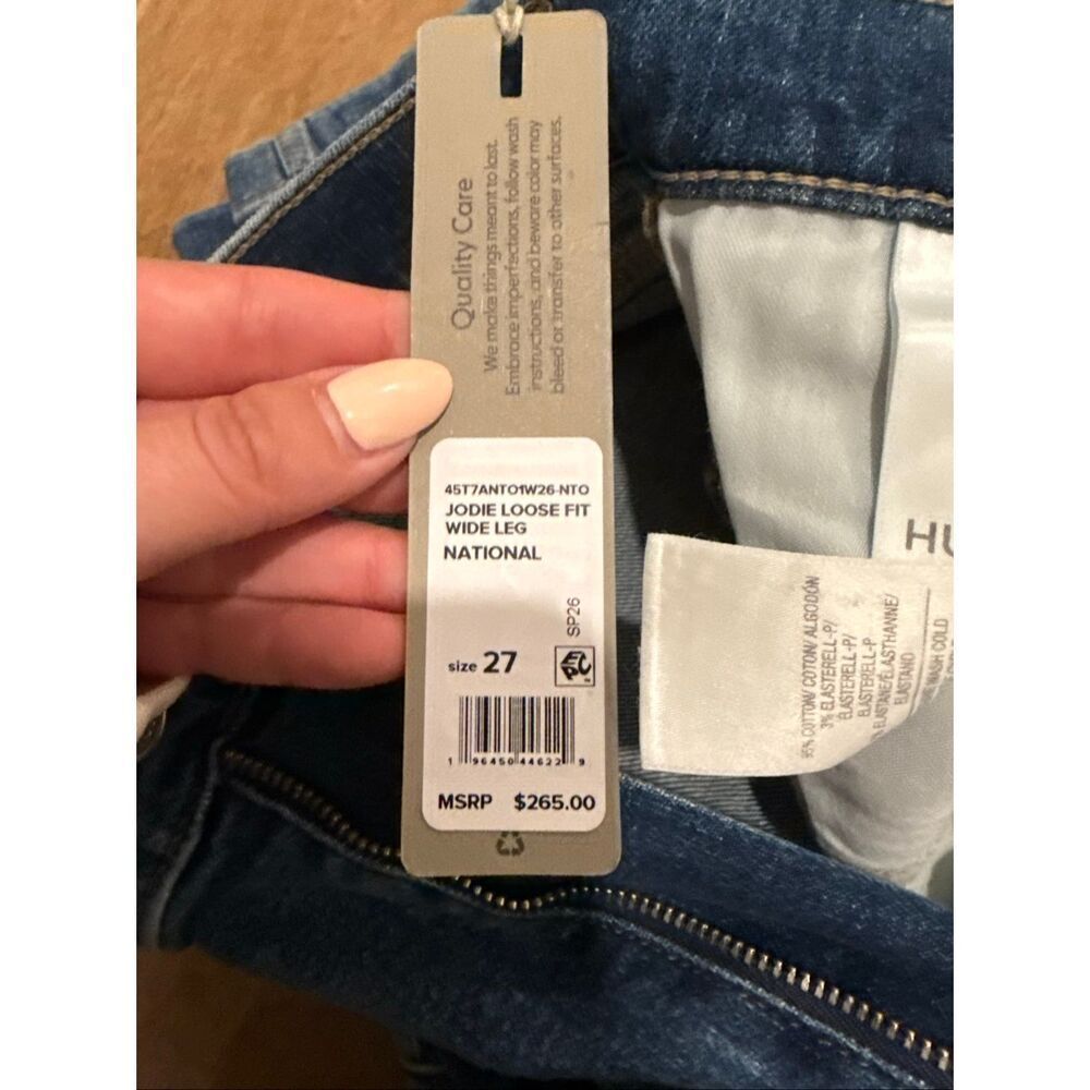 NWT Hudson Jeans HUDSON JEANS Jodie Loose Fit Wide Leg Track Pant Jeans National - Picture 7 of 10
